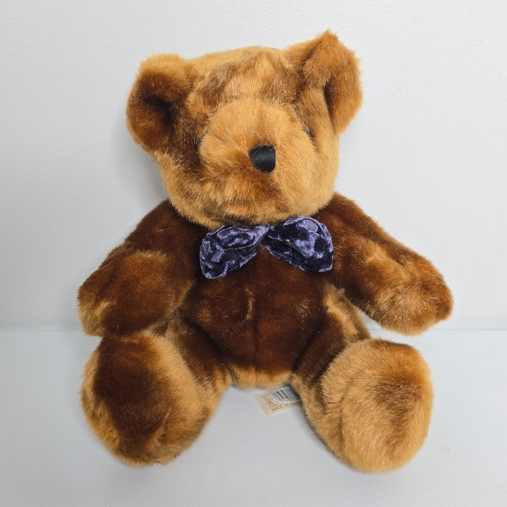 Dan Dee Plush Brown Teddy Bear with Bow Stuffed Animal Collector's‎ Choice